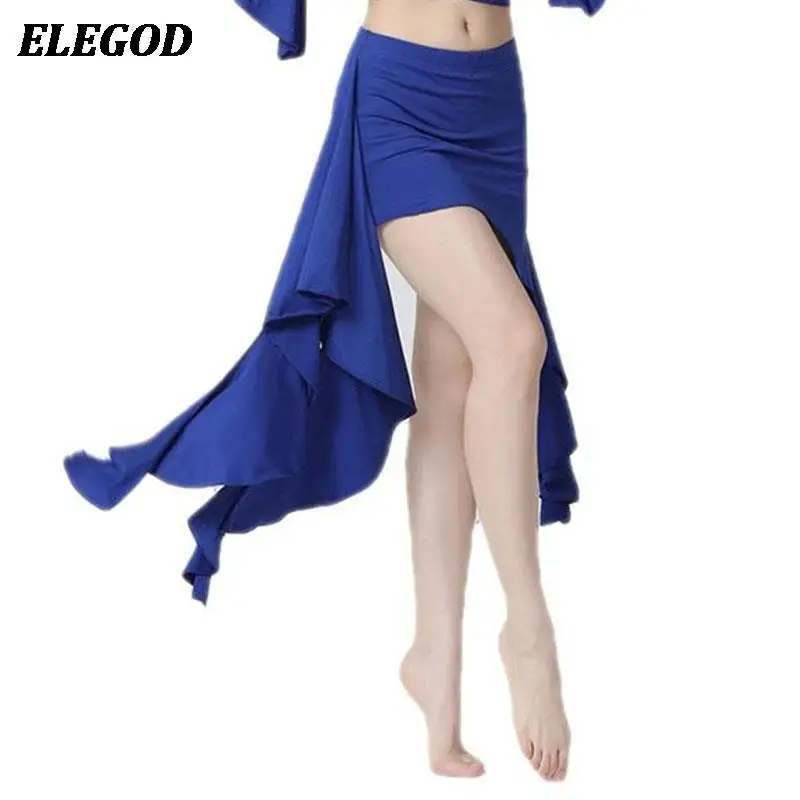

Женская юбка для латиноамериканских танцев, ассиметричная юбка с запахом на бедрах для танца живота, танцевальный костюм для взрослых