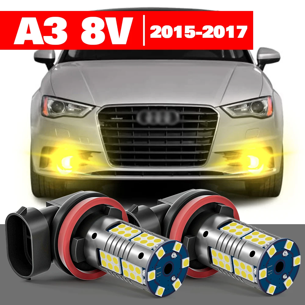 

For Audi A3 8V 2015-2017 Accessories 2pcs LED Fog Light 2015 2016 2017