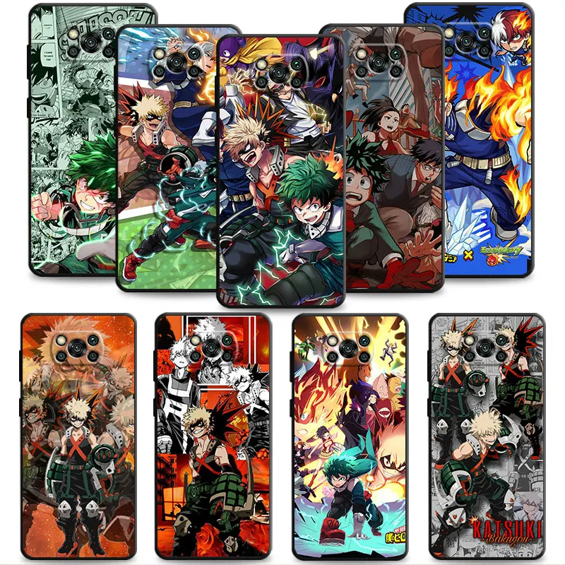

Anti Knock Phone Case For Redmi Note A1 11 Prime 10 9 8 Pro Plus K40 K50i K50 12Explorer Ultra Cover Japanese My Hero Academia
