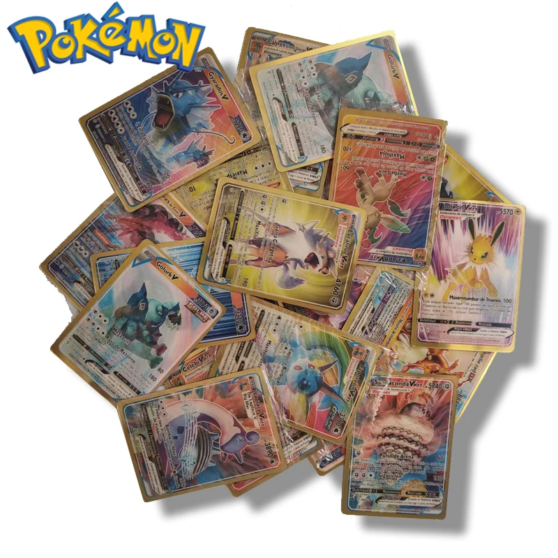 

New 25~50pcs VMAX EX GX MEGA Pokemon Card Pikachu 3D Flash Cards Children's Christmas Gifts Collection pokemon Toys