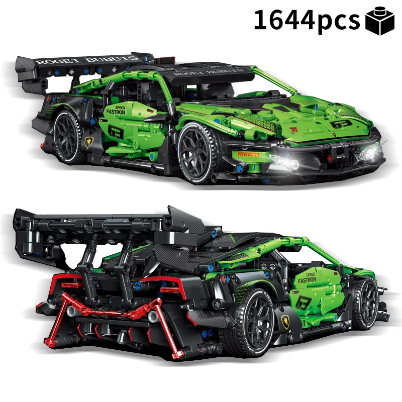 

In Stock 1644 PCS Technical Speed Lamborghinis Sport Car Building Block Racing Vehicle Model Assemble Bricks Toys For Kids Gifts