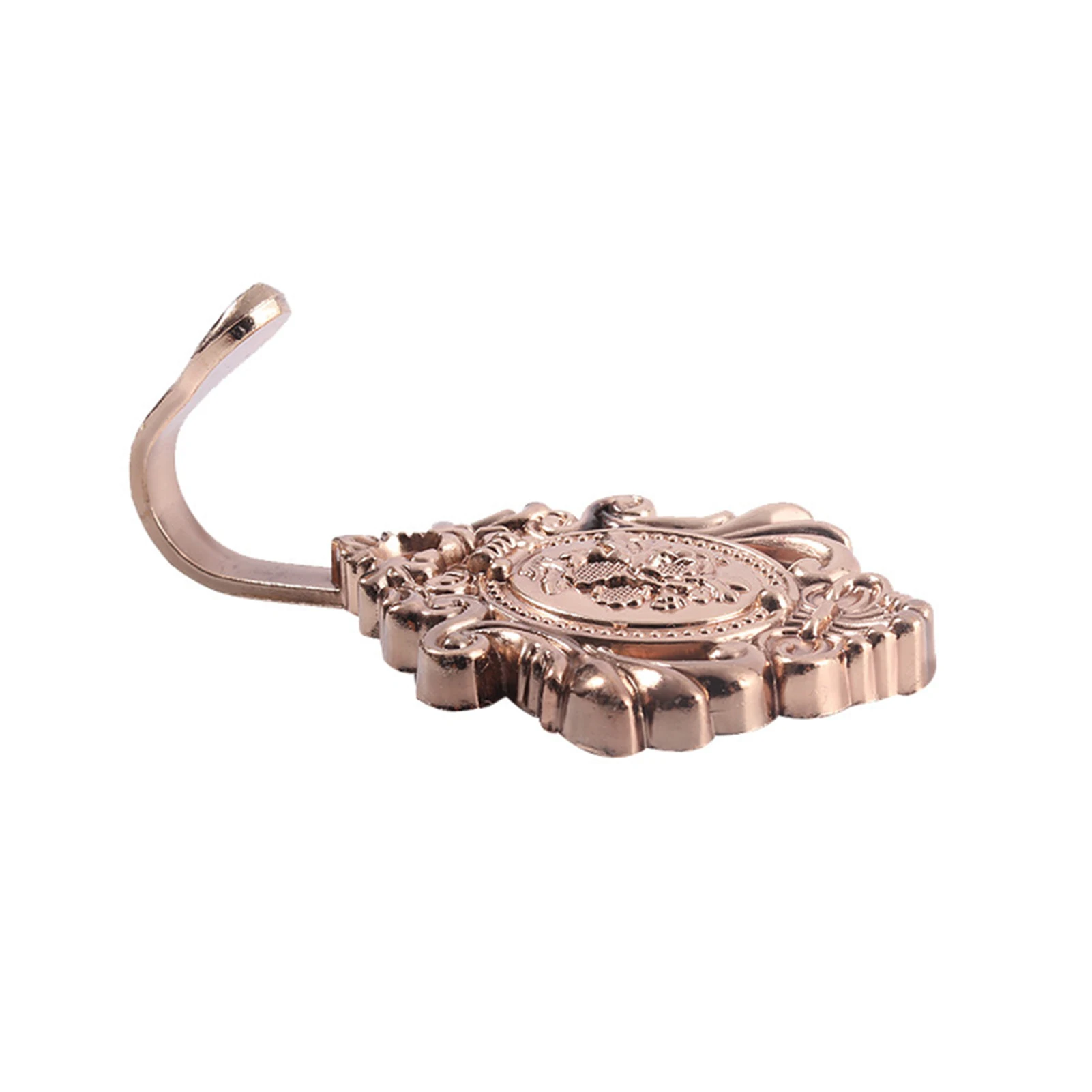 

2 Pcs Vintage Style Curtain Hooks Scratch-Resistant Delicate Pattern Hooks for Hanging Clothes Bags Umbrella