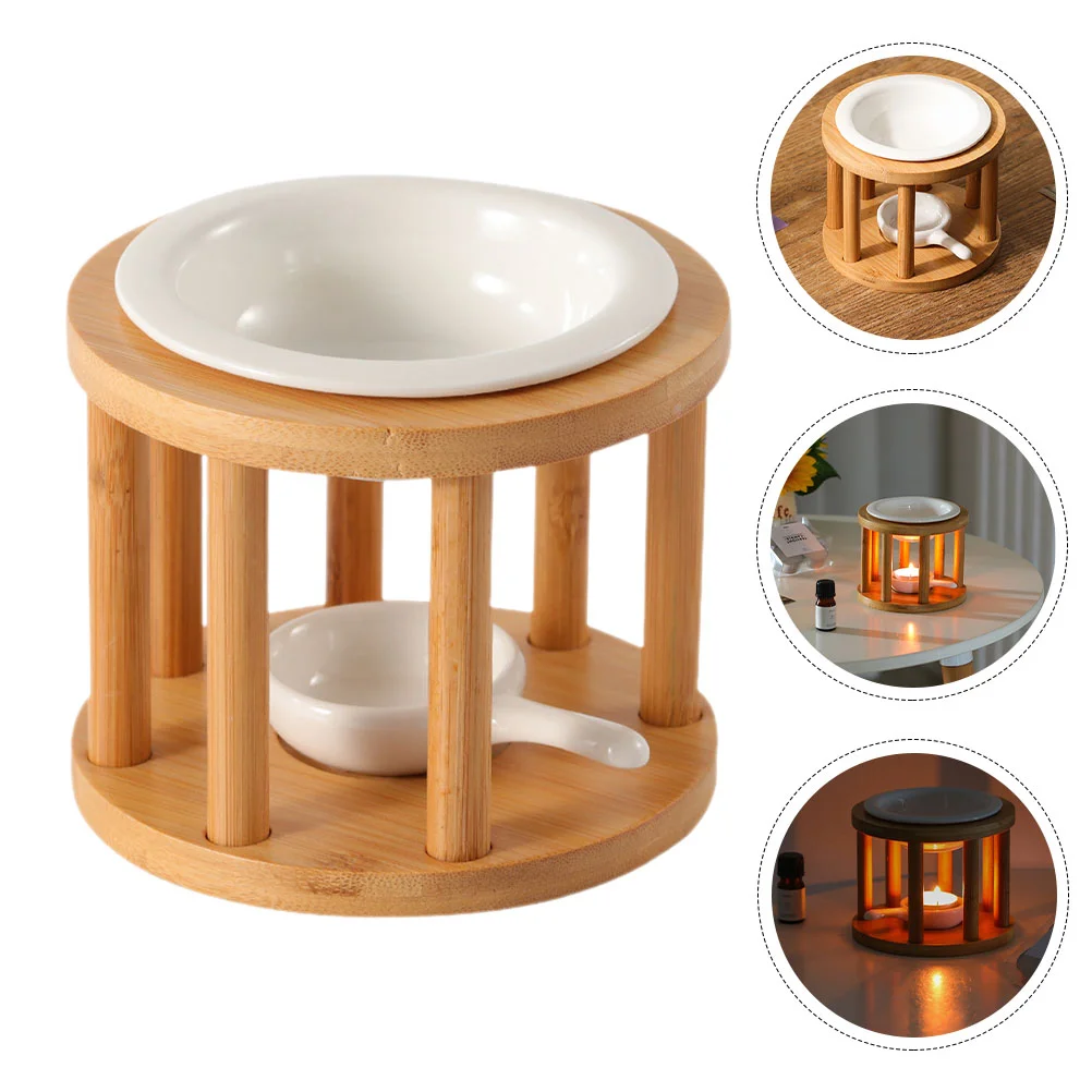 

Ceramic Bamboo Warmer Holder Essential Oil Burner Essential Oil Aroma Diffuser