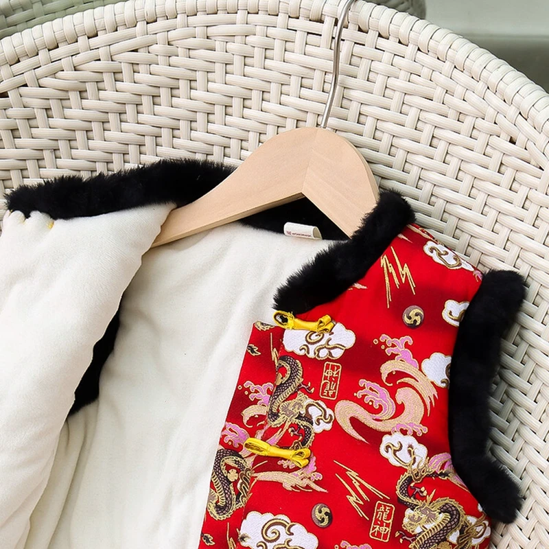 Зима 2024 года детские жилеты для детей от 1 до 8 лет традиционный китайский
