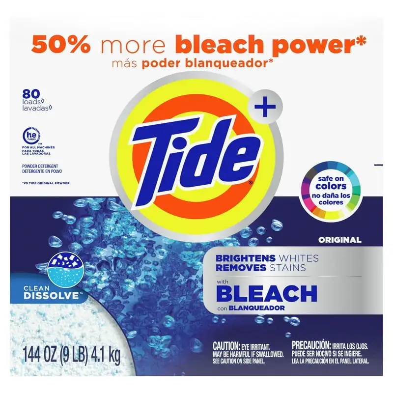

Bleach 80 Loads, Powder Laundry Detergent, 144 oz Detergent