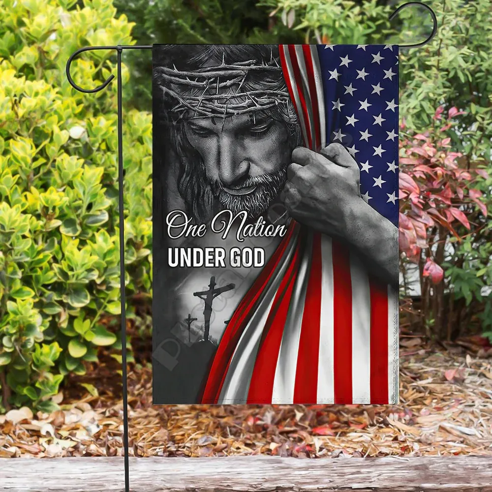 

Jesus Flag One Nation Under God Jesus Flag 3D Printed Garden Flags Hanging House Decoration Double-sided Printing