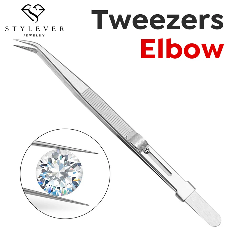 Регулируемый Антистатический пинцет со скользящим замком из нержавеющей стали