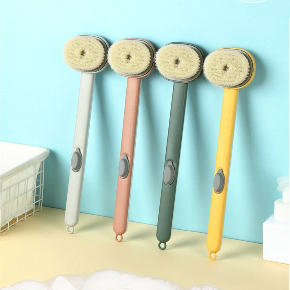 

4pcs Bathroom Body Brushes Long Handle Skin Massager Cleaning Brush Multipurpose Scrub Away Dead Skin Bath Brush Bath Accessorie