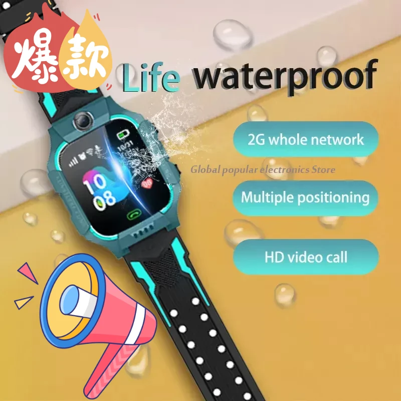 

Children Smart Watch With Sim Bluetooth Tracker Heart Rate Monitor Blood Waterproof Q19 Touch Screen Camera For Android IOS