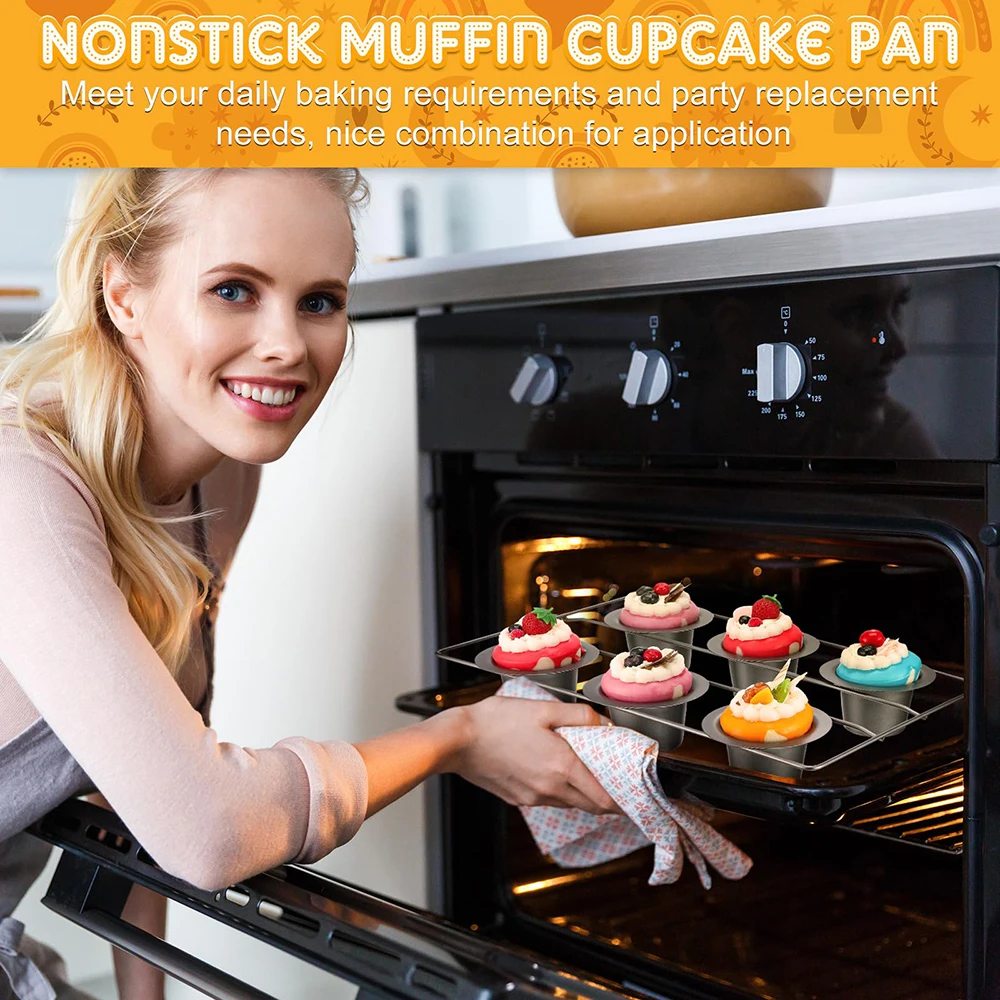 6 антипригарных сковородок для маффинов кастрюля кексов большой глубокий Маффин