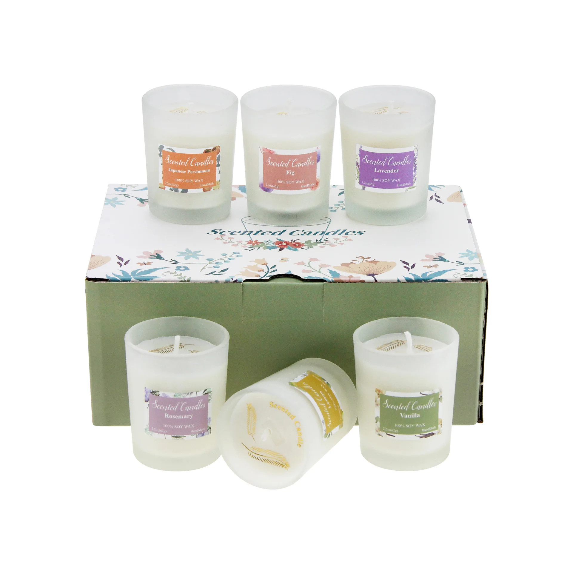 Стеклянный ароматизированный свечной баночка для сна с соевым воском для домашнего декора M ON.