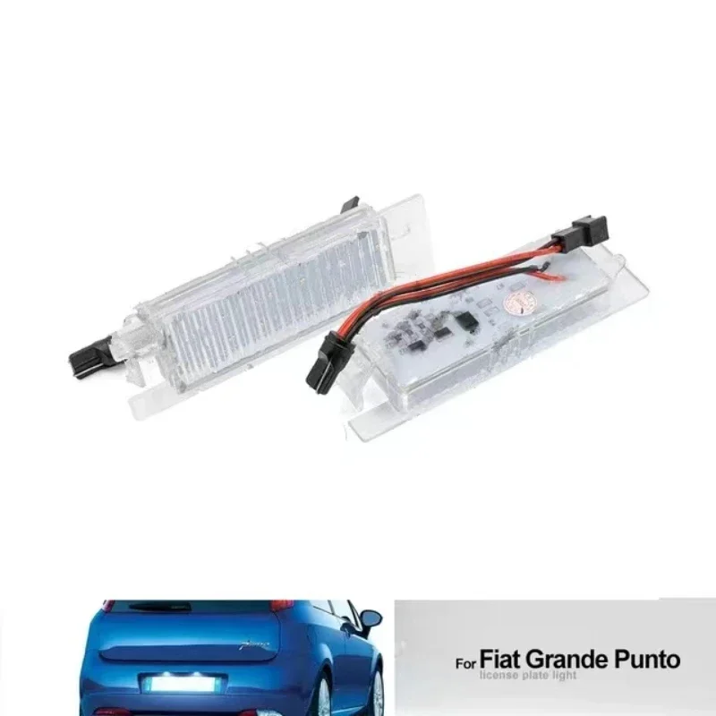 2 шт. светодиодный светильник номерного знака для Fiat Bravo 2007-2014 Grande Punto Evo 2009-2012 500L Doblo