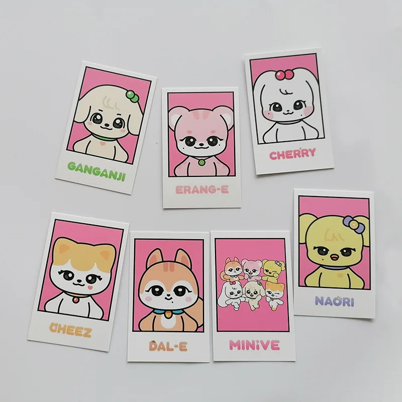

IVE MINIVEK Cartoon Character Same Small Card Postcard Fan Collection Card
