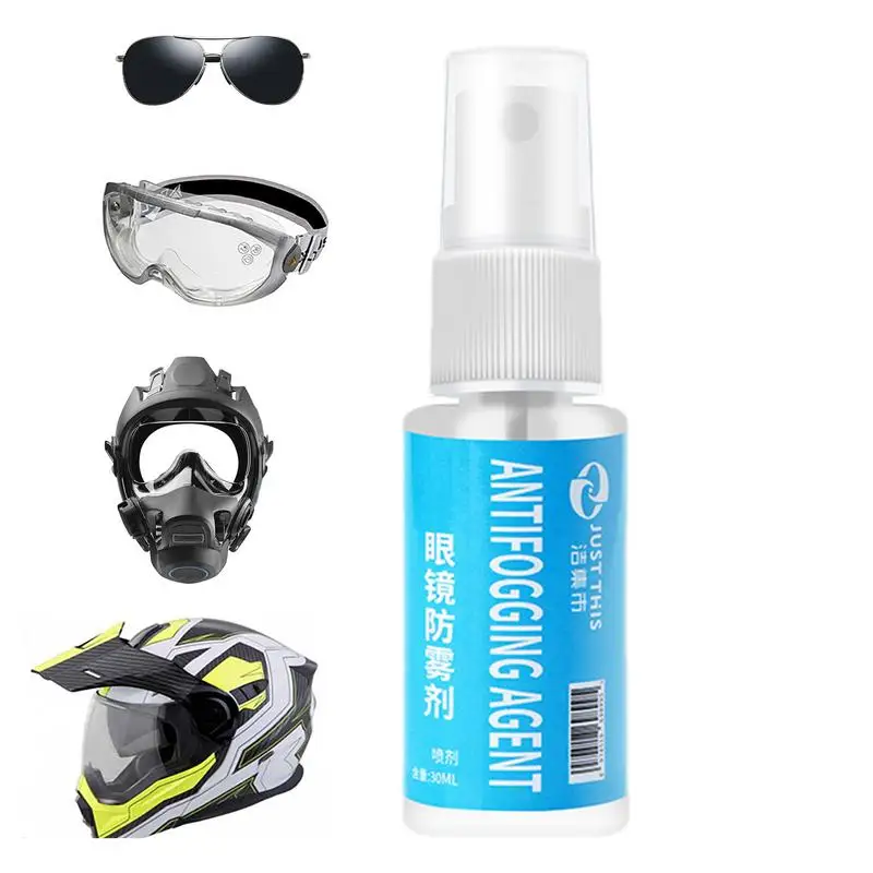 

Goggle Anti Fog Spray For Glasses 30ml Defogger Liquid Fog Spray Portable Winter Anti Fog Agent Long Lasting For Coated Lenses