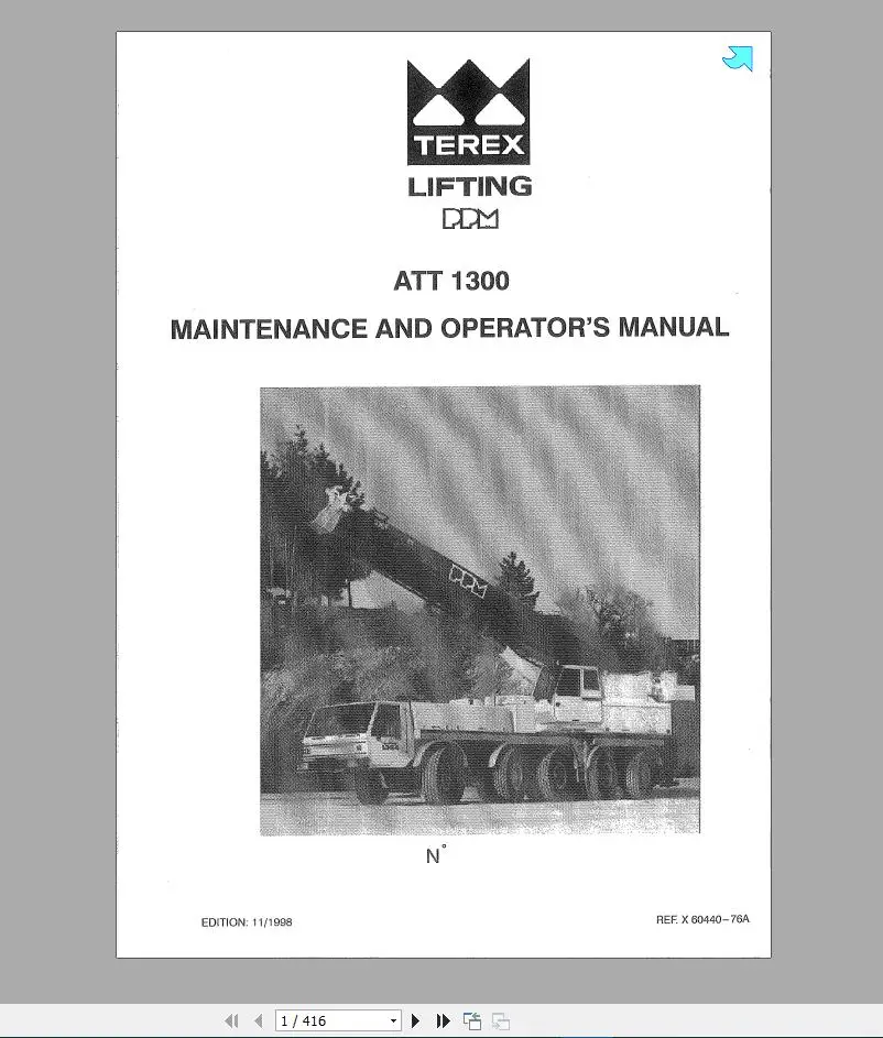 

Terex PPM Crane Full Collection PDF Manual DVD