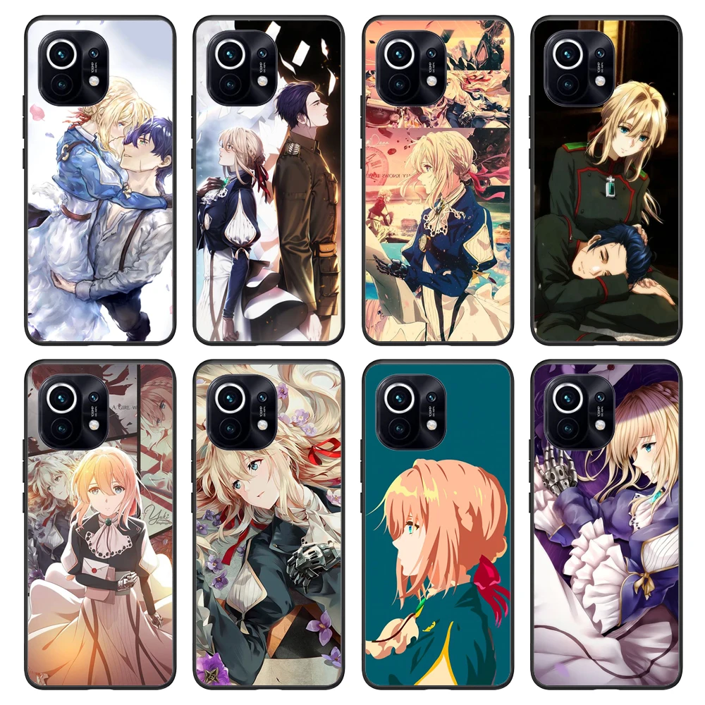 

Violet Evergarden Phone Case For Xiaomi Mi 11 11T 11i 11Lite POCO X3 F3 M3 Redmi Note 10 Pro Note10 5G K40
