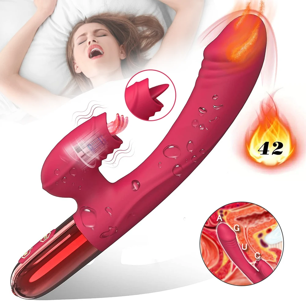 

Powerful G-Spot Vibrator For Women Tongue Licking Nipples Clitoral Stimulator Masturbation Dildo Adult Products Female Sex Toys