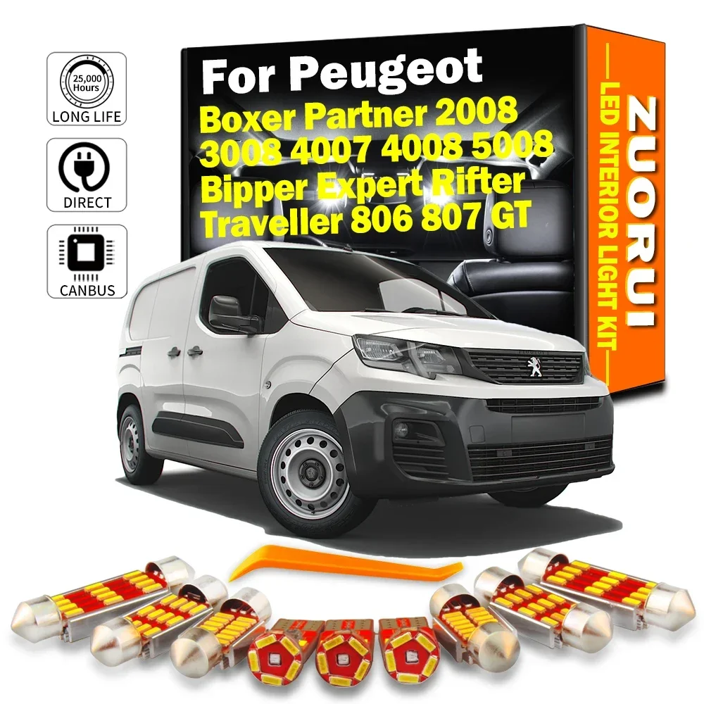 Peugeot Boxer Partner Комплект Светодиодных Фонарей Для Салона Автомобиля Canbus Без Ошибок 12