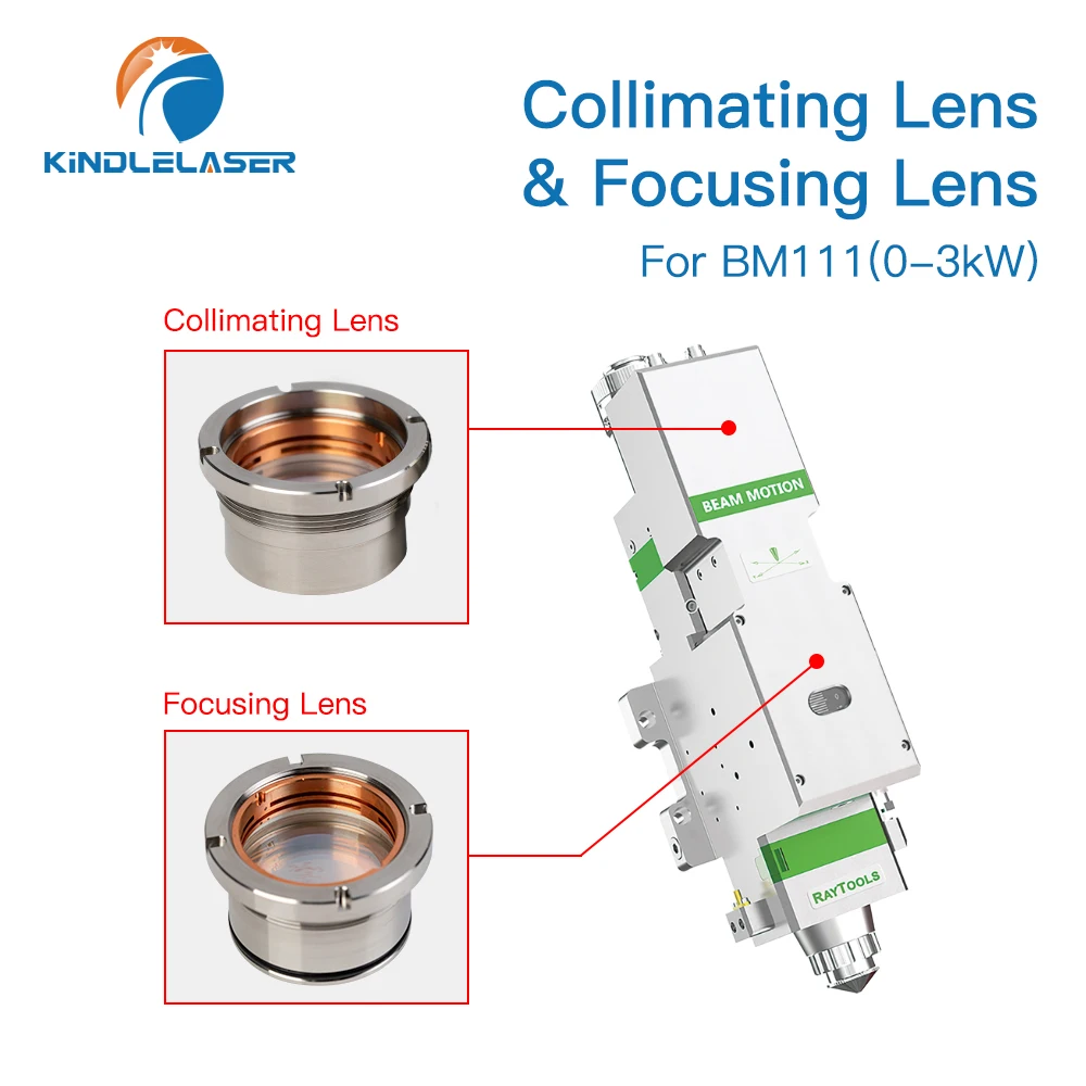Kindlelaser BM111 0-3KW Collimating and Focusing Lenses for Raytools BT240S BM111 Fiber Laser Head enlarge