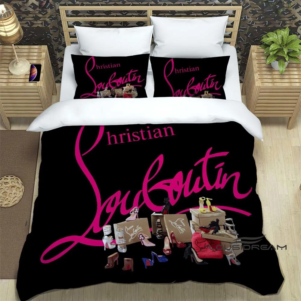 

Модный комплект постельного белья C-Christian louboutin, украшение для дома с 3D принтом для мальчиков и девочек, Комплект постельного белья большого размера, пододеяльник, наволочки