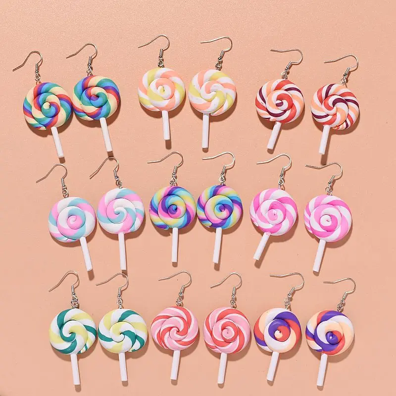 

Novel Lollipop Charms Earrings Fashion Pendant Jewelry Accessories Dangle Earrings for Women Girls Birthday Party Gifts