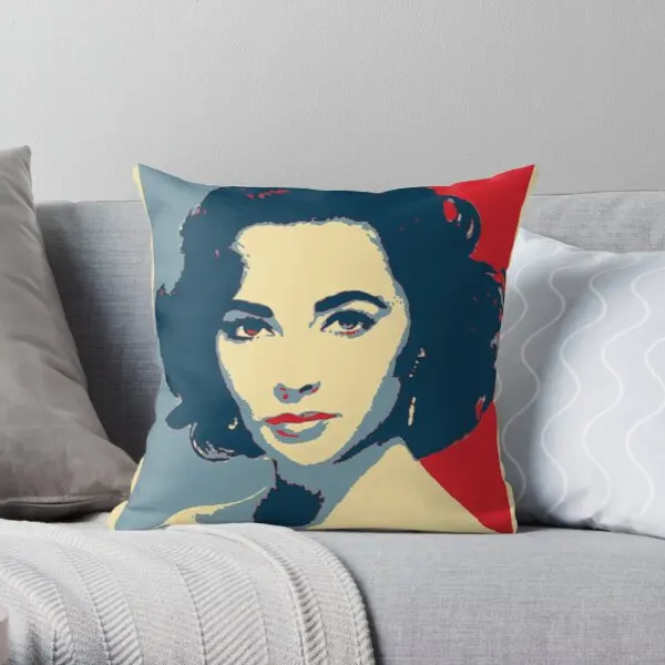 

Elizabeth Taylor Printing Throw Pillow Cover Home Anime Bed Waist Office Fashion Soft Hotel Comfort Fashion Pillows not include