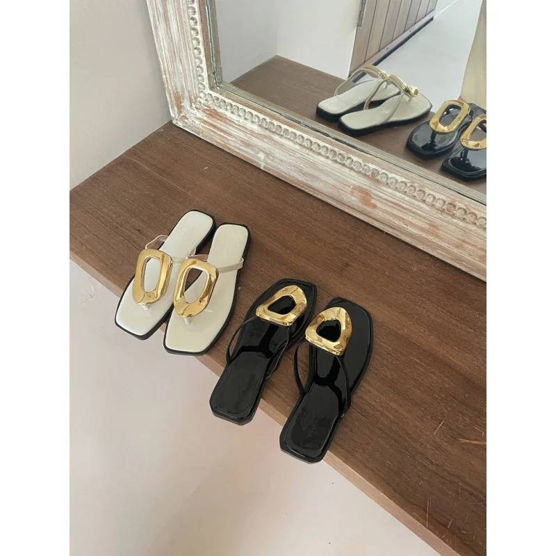 Средние резиновые шлепанцы гавайская копыта каблук искусственная ткань средние