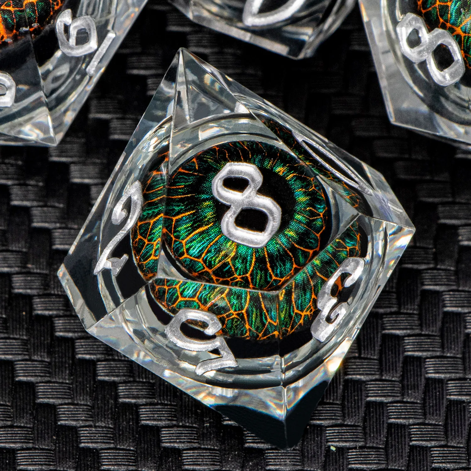 Набор костей D + Liquid Flow Eye и волшебное кольцо острые края полигедральные кости для