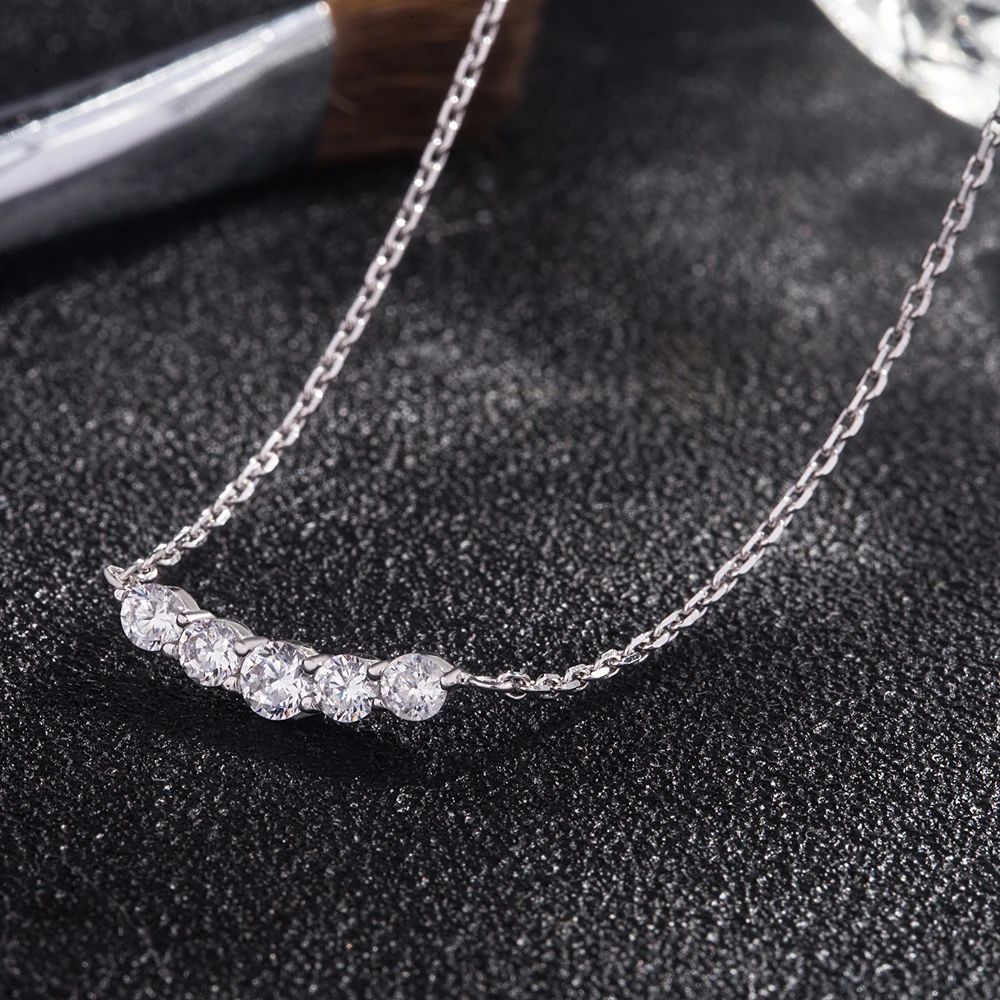 Модное роскошное ожерелье из стерлингового серебра 925 пробы благородная женская