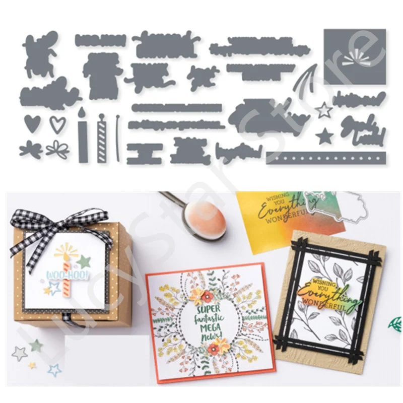 

Charming Sentiments Metal Cutting Dies Clear Stamps For Diy Paper Greeting Cards Handmade Decorative Album Embossed Crafts 2022