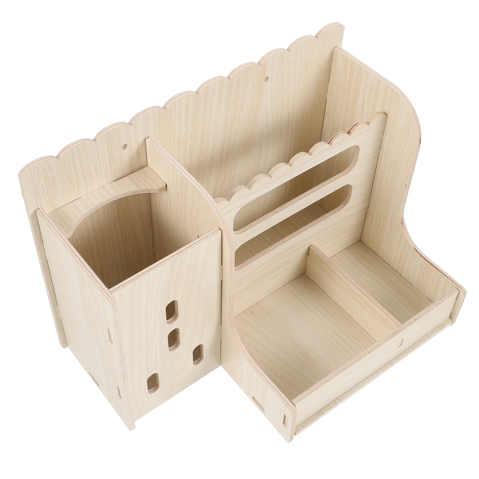 

Pet Bowl Floor Rabbit Feeder Household Bunny Wooden Hay Multi-function Feeders Cages
