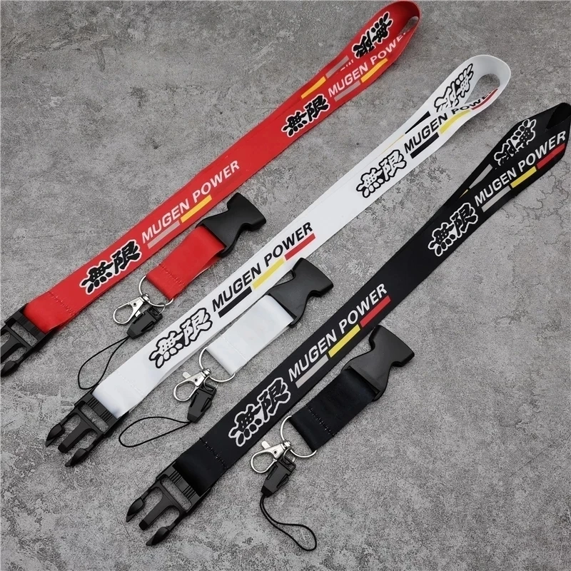 Mugen Power JDM Racing Bomb Style ID Employee's Card Card Mobile Phone Holder Neck Lanyard Strap Key Ring Key ChainQuick Releas