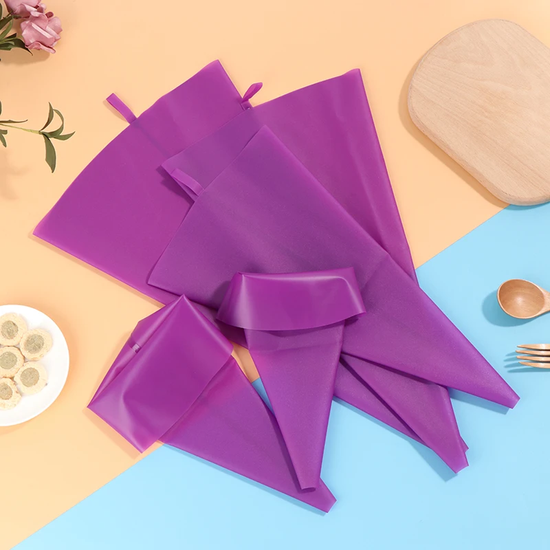 

Silicone Reusable Pastry Bag Piping Cake Pastry DIY Cupcake Decorating Pastry Bags Kitchen Hanging Cream Bags 4 Sizes