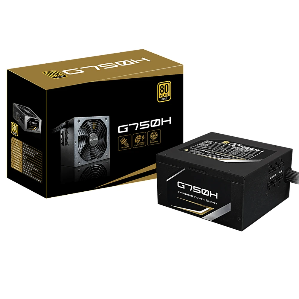G750H 750 Вт для Gigabyte форм-фактора ATX 12 в активный PFC 47-63 Гц 80plus Золотой источник