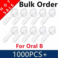 1000pcs for oral b electric toothbrush heads protective cover for braun tooth brush heads lids stand holder travel case keep