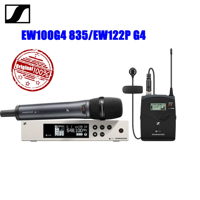 

Original SENNHEISER EW100G4 835 EW122P G4 Wireless Microphone Professional Handheld Suite Karaoke Studio Stage Performance Mic