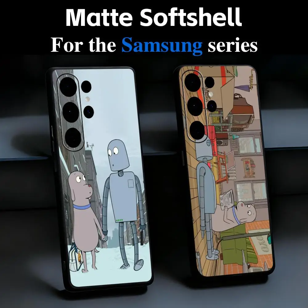 Фото Чехол для телефона с изображением мультяшного робота для Samsung Galaxy S26 S25 S24 S23 S22 S21 Plus Ultra Fold, мягкий, черный. №1