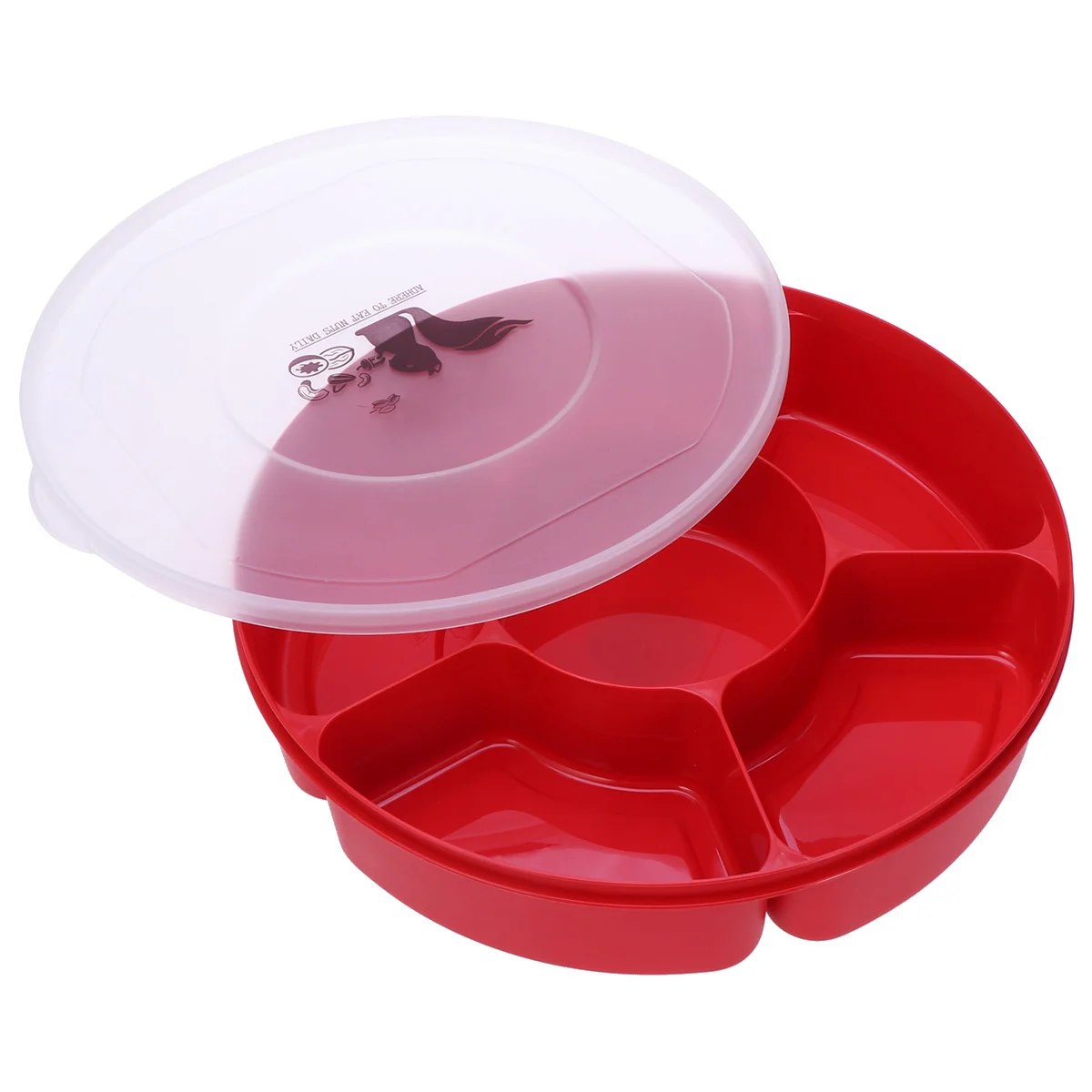 

Tray Serving Snack Fruit Divided Candy Box Platelid Platter Dish Appetizer Storagedried Nut Plasticcompartment Container Snacks
