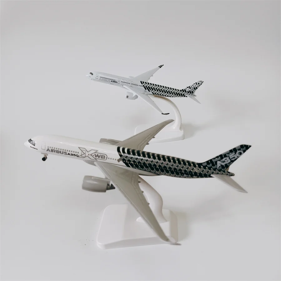 AIR Prototype Airbus 350 A350 Airlines Diecast Airplane Model Plane w Wheels Landing Gears Aircraft Toys Alloy Metal 16CM 20CM