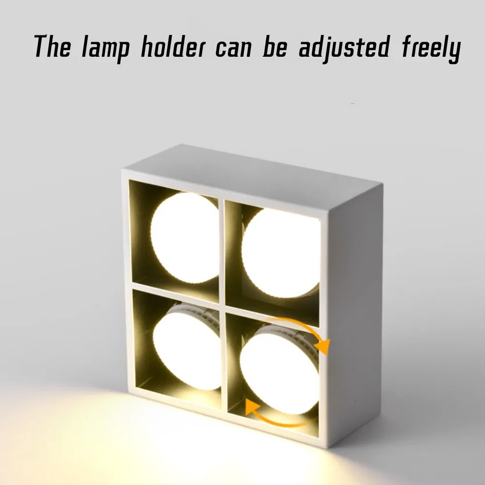 Квадратные фонари потолочные светильники GX53 7 Вт 10 1-4 противобликовые прожекторы