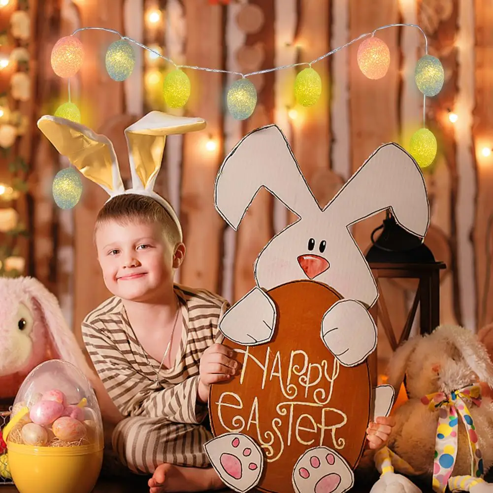 

3 Meters 20 Lights Colorful Easter Egg Lights 8 Modes Remote Control LED Light String With Timing Function