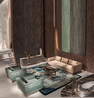 TV cabinet light luxury circular arc audio-visual cabinet new style fashion cabinet villa home bedroom