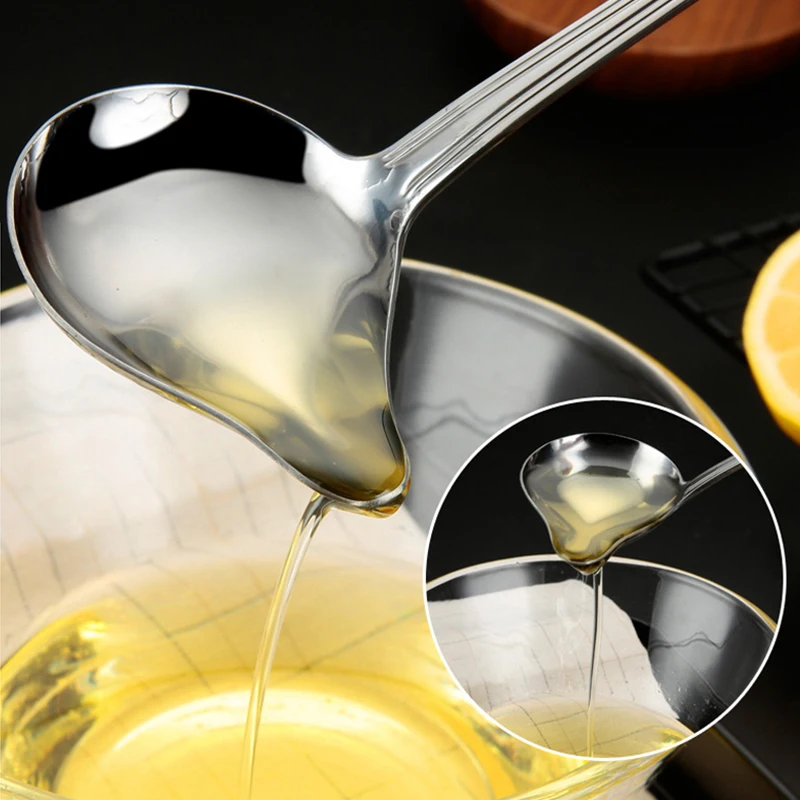 Ковш для тушения длинная ручка кухонные принадлежности суп нержавеющая сталь