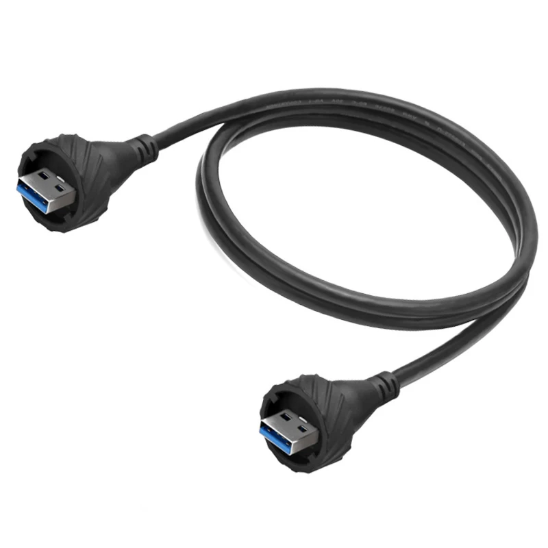 

LSHITECH 1.5A 30V IP67 USB3.0 Waterproof Adapter Industrial Data USB Connector Metal Nut Panel Mount Female Socket Adapter
