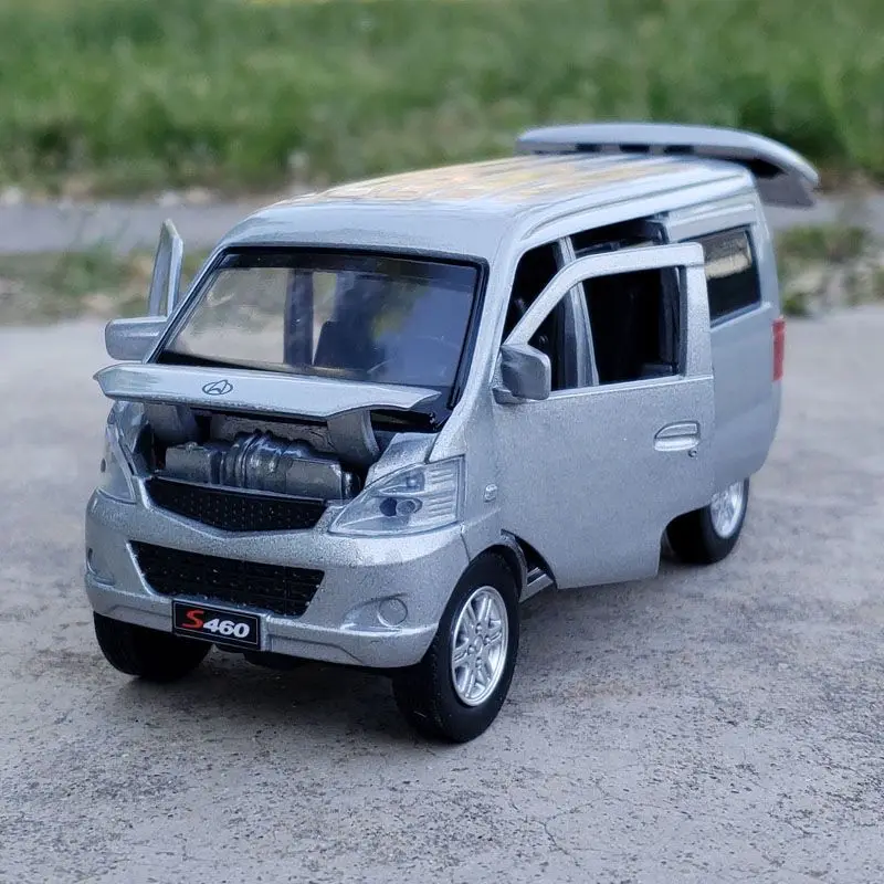 

1/30 Alloy Transport Car Van Model Diecasts Toy Metal Container Truck Car Model Simulation Sound and Light Collection Kids Gifts