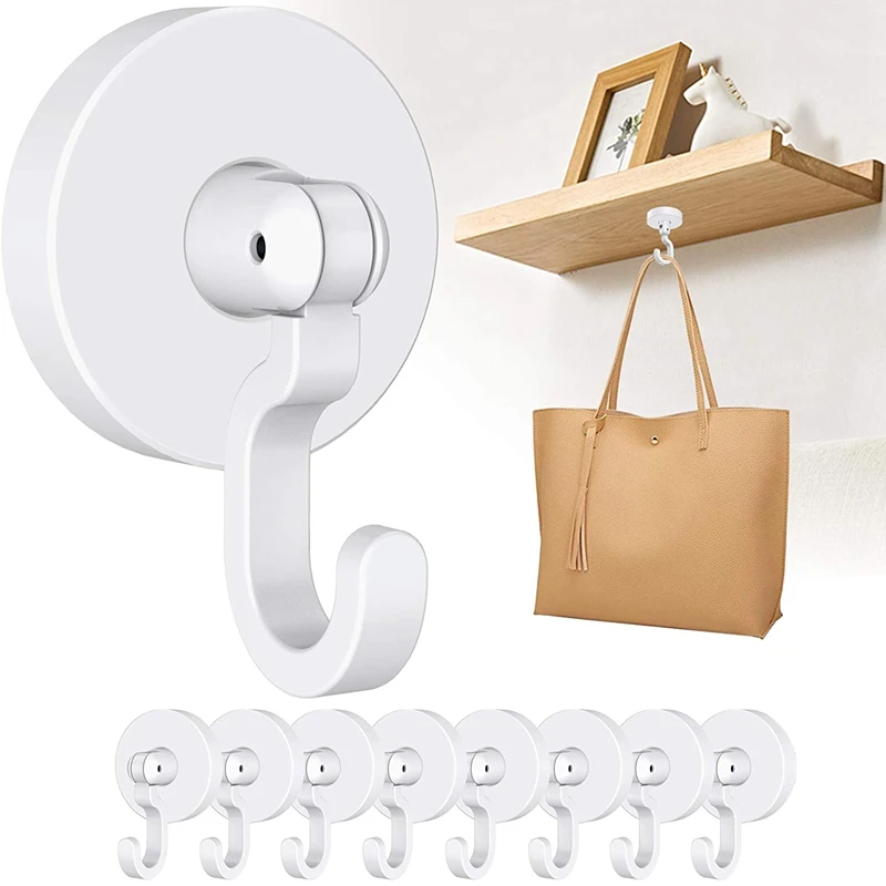 

ABHG 9Pcs Adhesive Wall Hooks Holder For Hanging Hat, Clothes, Handbag, Shower Wall Hanger Towel Hooks For Bathrooms, Door