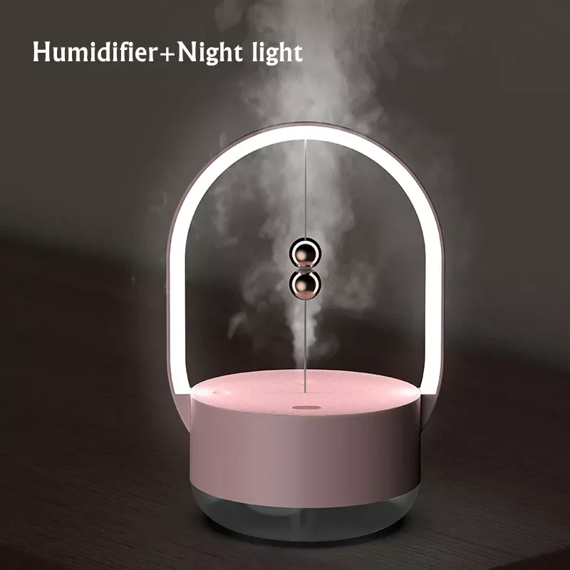 

NEW2023 C2 Rechargeable Portable Air Humidifier USB Ultrasonic Cool Mist Maker Aromatheraphy Humidificador Diffusor with LED Nig
