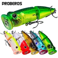 1pcs popper sea fishing lure tuna lures 8cm 11g floating fishing wobblers 2 section artificial bionic hard bait long casting new