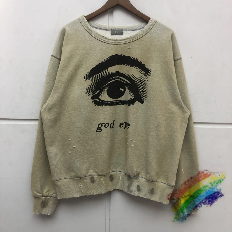 

Kanye Destroy Big Eyes Printed Sweater High Street Men Women Sweatshirts Solid Thickened Crewneck