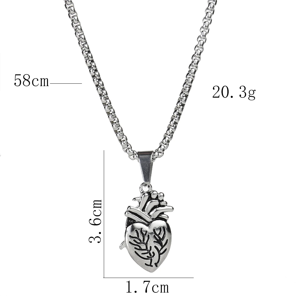 1 пара подвеска в виде сердца из нержавеющей стали |